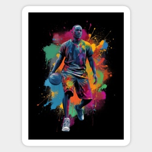 Basketball Player Illustration Sticker